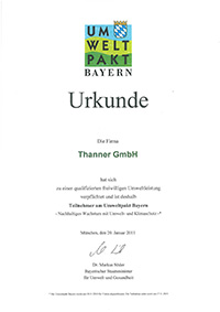 Umweltpakt Bayern Zertifikat